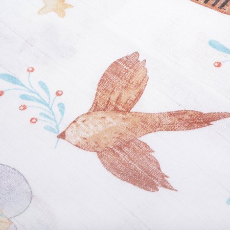 Пеленка 90х130, набивной 4-х слойный муслин