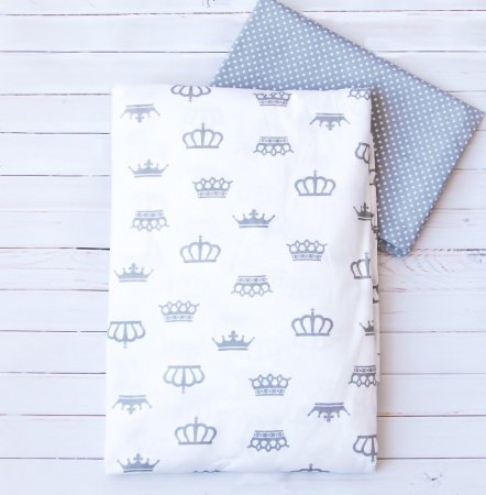 Комплект постельного белья 3 предм. бязь "Зигзаги" (серый)