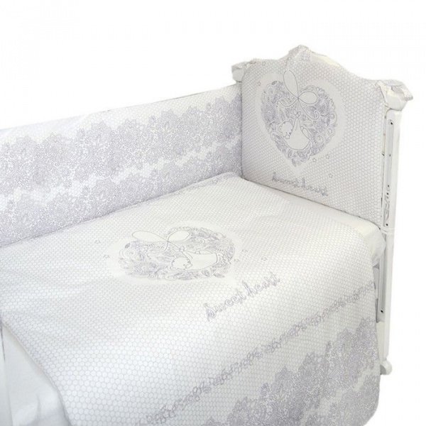 Комплект в кроватку 4 предм. АЖУРНЫЙ