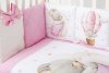 Комплект в кроватку Премиум ПАННО 5 шт.съемн.навол. подушками 6 предм.Малыш мышонок (розовый).