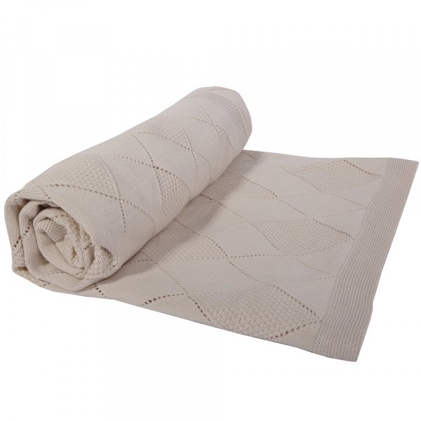 Плед вязаный РОМБИКИ 90 х 90