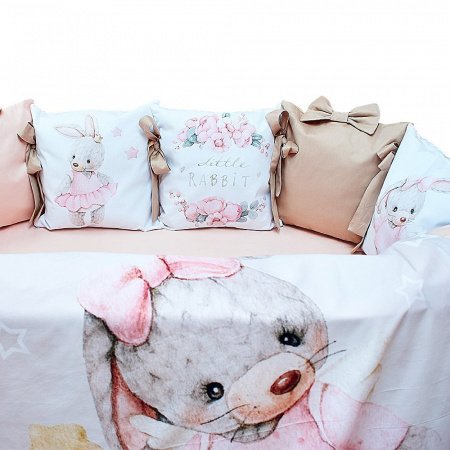 Комплект в кроватку 6 предметов ЗАЙКА