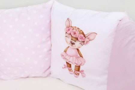 Комплект для круглой (овальной) и прямоугольной кроватки Lappetti 6 предм. "Балерина"