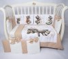 Комплект в кроватку Премиум ПАННО 5 шт.съемн.навол. подушками 6 предм. Енотик с игрушками (кофе)