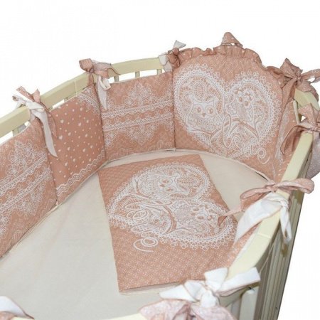 Комплект в кроватку 8 предм. АМУР АЖУР овал