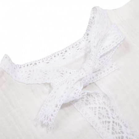 Крестильная рубашка , рост 74, муслин, универсальная