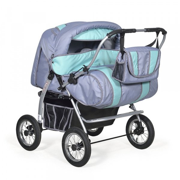 Детская коляска-трансформер для двойни Indigo Santa Cruz PC