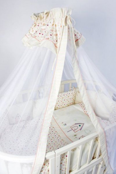 Комплект для круглой (овальной) кроватки Lappetti "Домик для птички"