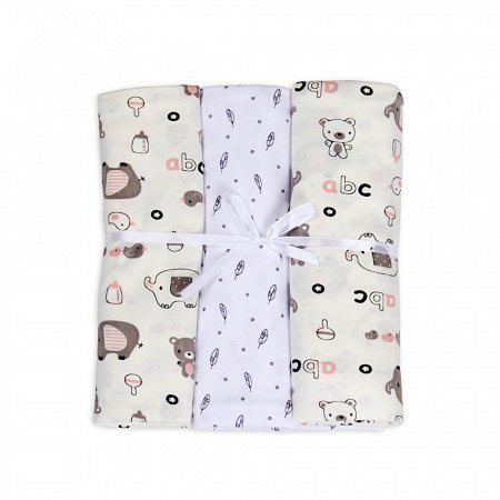 Комплект пеленок 3 шт., 90х100, кулирка