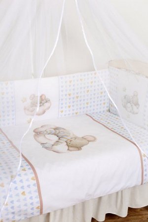 Комплект Lappetti в кроватку 6 предм. "Мышки на облачке"