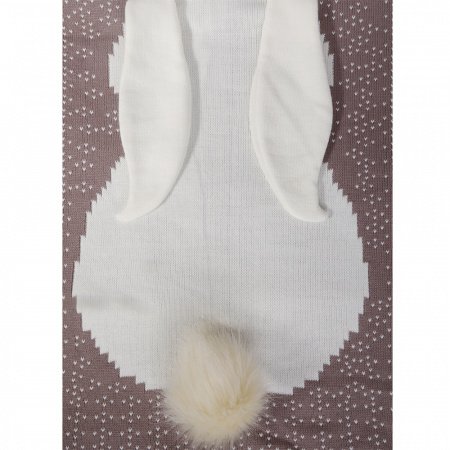 Плед вязаный ЗАЙКА 100 х 100