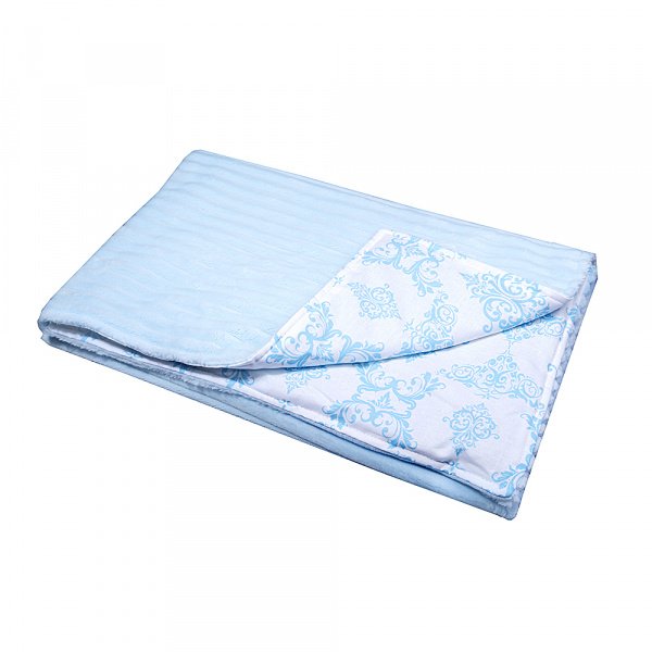 Плед детский 90*90 двухсторонний, вельбоа/бязь