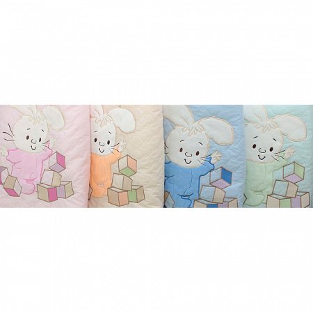 Одеяло-плед 75*115 ЗАЙКА С КУБИКАМИ, тиси