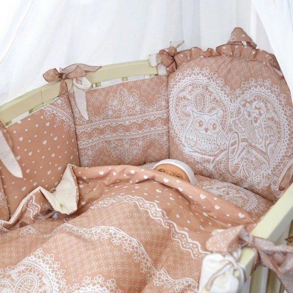 Комплект в кроватку 8 предм. АМУР АЖУР овал
