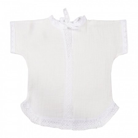 Крестильная рубашка , рост 74, муслин, универсальная