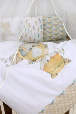 Комплект для круглой (овальной) и прямоугольной кроватки Lappetti 6 предм. "Играем весело"