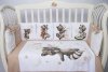 Комплект в кроватку Премиум ПАННО 5 шт.съемн.навол. подушками 6 предм. Енотик с игрушками (кофе)