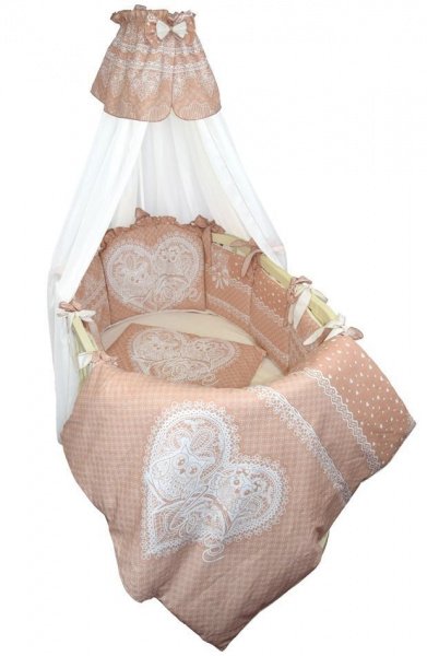 Комплект в кроватку 8 предм. АМУР АЖУР овал