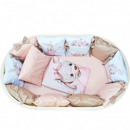 Комплект в кроватку 6 предметов ЗАЙКА