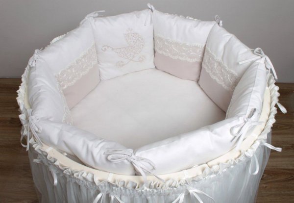 Комплект для круглой (овальной) и прямоугольной кроватки Lappetti "Колясочка"