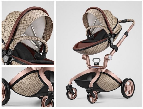 Детская коляска Hot Mom Gold Leather 2 в 1