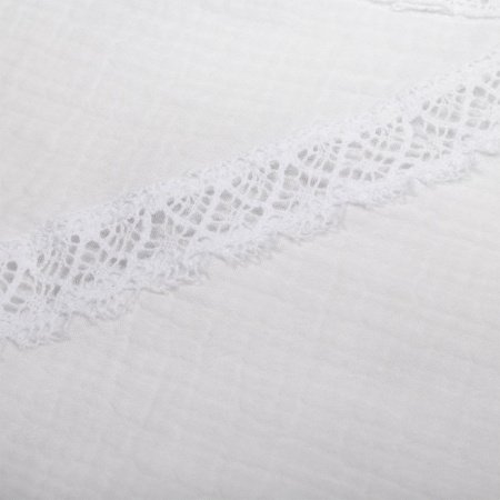 Уголок для крещения, 85х85, муслин, кружево