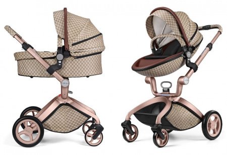 Детская коляска Hot Mom Gold Leather 2 в 1