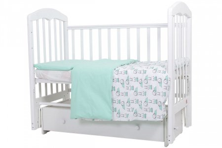 Комплект в кроватку 3 предмета Зайчики