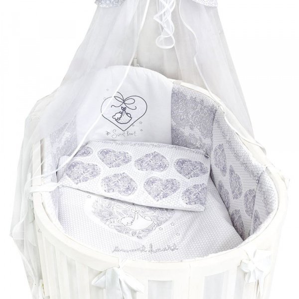 Комплект в кроватку 7 предм. АЖУРНЫЙ, овал