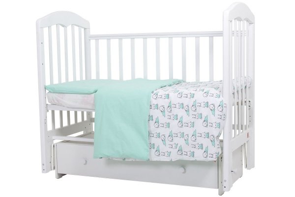 Комплект в кроватку 3 предмета Зайчики